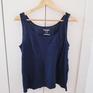 3/$45 | Old Navy Blue Tank Top 80% Cotton Pocket